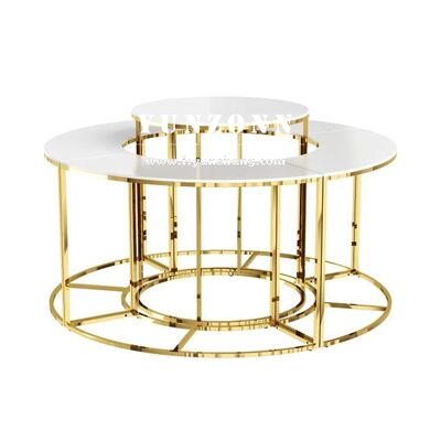 Harga bagus Modern Elegant Circle Furniture Hotel untuk Makan dapur luar ruangan & ruang tamu untuk Dessert Cake Table Display on line