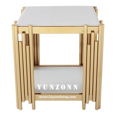 Harga bagus Meja Kopi Persegi Modern Nordic Kontemporer Furnitur Ruang Tamu Sederhana Meja Samping Meja Makan dengan Rangka Baja Bahan Logam on line