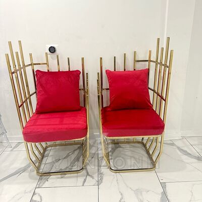 Harga bagus Desain Baru Perjamuan Pernikahan Ratu Tahta Emas Kursi Kandang Burung Sofa Kursi Dekoratif Untuk Pesta on line