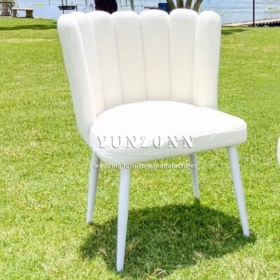 Harga bagus Grosir Kerusi Daisy Baja Berkualitas Putih Furnitur Hotel untuk Pesta dan Acara on line
