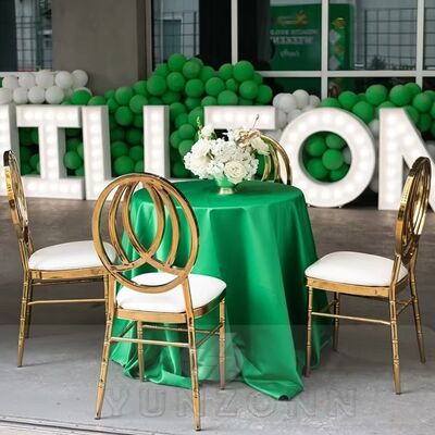 Harga bagus Luxury Golden Double Ring Orbit Chair untuk Acara Pernikahan Hotel Restoran Outdoor Bar-Stainless Steel Seat Sewa on line