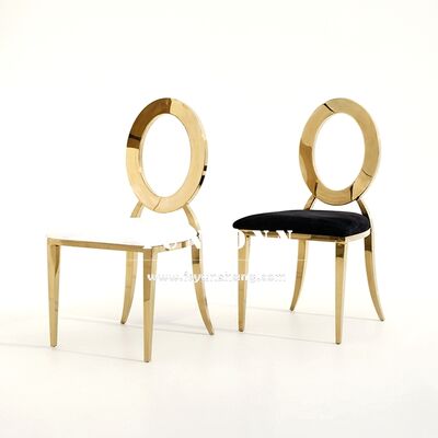 Harga bagus Kursi Louis Oz Antik dengan Rangka Stainless Steel Emas untuk Acara Modern, Perjamuan, Hotel, Ruang Makan, Apartemen, Kursi Pernikahan on line
