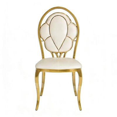 Harga bagus Luxury Modern Gold Round Back Armchairs Kursi hotel stainless steel untuk acara pernikahan on line