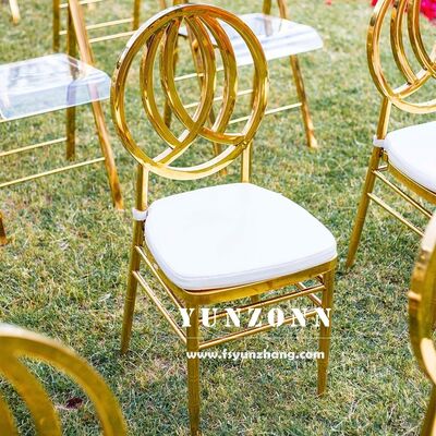 Harga bagus China Pabrik Pasokan Steel stainless Phoenix Kursi emas dan putih untuk Pernikahan Perjamuan Hotel Apartemen makan di luar ruangan on line