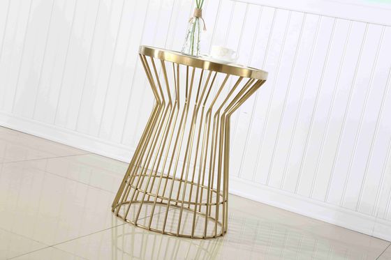 Harga yang bagus Meja Kue Cermin Pernikahan Emas Stainless Steel Mewah Untuk Dekorasi Acara on line