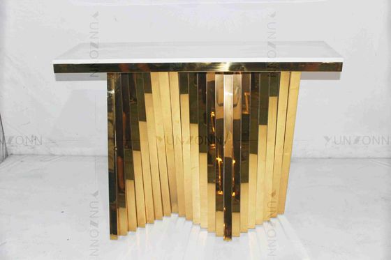 Harga yang bagus Meja Makan Atas Kaca Tempered Modern Mewah Dengan Basis Logam Tahan Lama on line