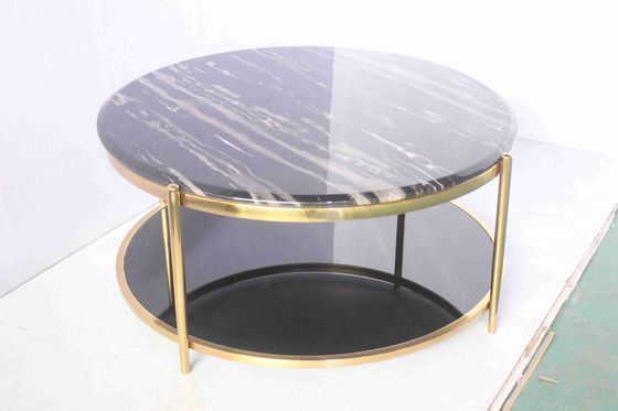 Harga bagus Modern Luxury Balcony Leisure Round Marble Coffee Tea Table untuk Apartemen Kecil on line