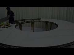 Meja cincin emas dari batuan stainless steel untuk pernikahan dengan kapasitas 20 orang atau lebih