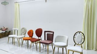 Kursi Pernikahan Beludru Mewah Tempat Duduk Acara Elegan